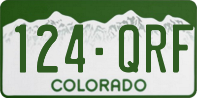 CO license plate 124QRF