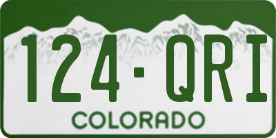 CO license plate 124QRI