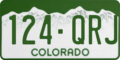 CO license plate 124QRJ