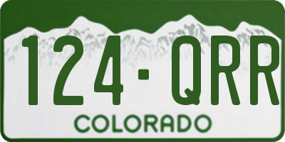 CO license plate 124QRR