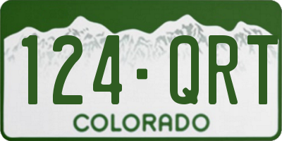 CO license plate 124QRT