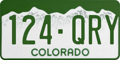 CO license plate 124QRY