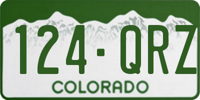 CO license plate 124QRZ