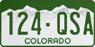 CO license plate 124QSA