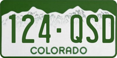 CO license plate 124QSD