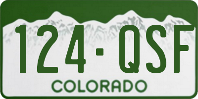 CO license plate 124QSF