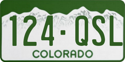 CO license plate 124QSL