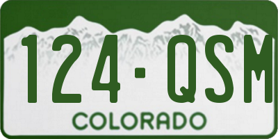 CO license plate 124QSM