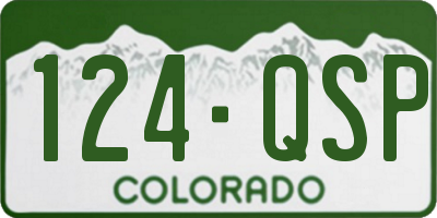 CO license plate 124QSP