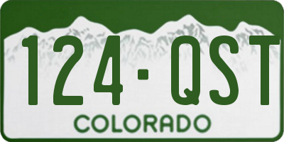 CO license plate 124QST