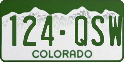 CO license plate 124QSW
