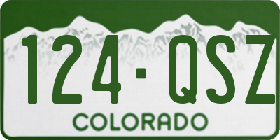 CO license plate 124QSZ