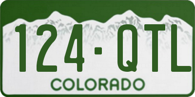 CO license plate 124QTL