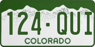 CO license plate 124QUI