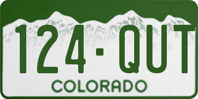 CO license plate 124QUT