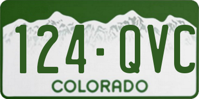 CO license plate 124QVC