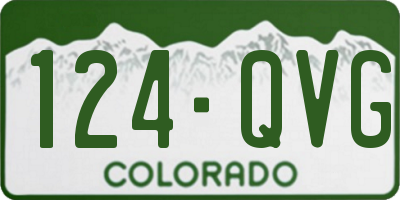 CO license plate 124QVG
