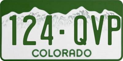 CO license plate 124QVP