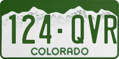 CO license plate 124QVR