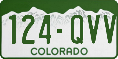 CO license plate 124QVV