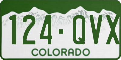 CO license plate 124QVX