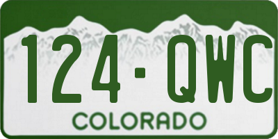CO license plate 124QWC