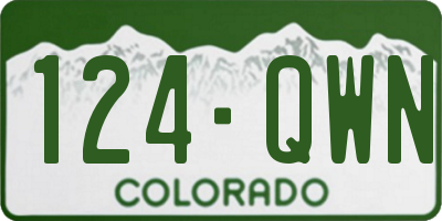 CO license plate 124QWN