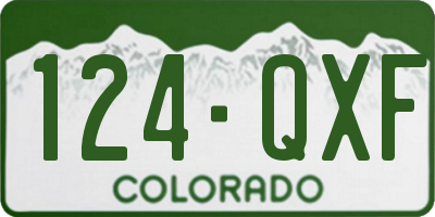 CO license plate 124QXF