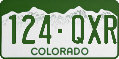 CO license plate 124QXR