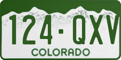 CO license plate 124QXV