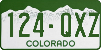 CO license plate 124QXZ