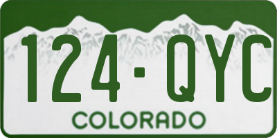CO license plate 124QYC