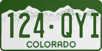 CO license plate 124QYI
