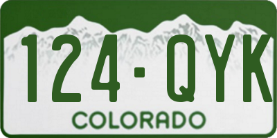 CO license plate 124QYK