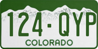 CO license plate 124QYP