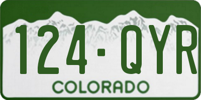 CO license plate 124QYR