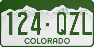 CO license plate 124QZL
