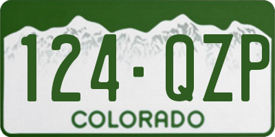 CO license plate 124QZP
