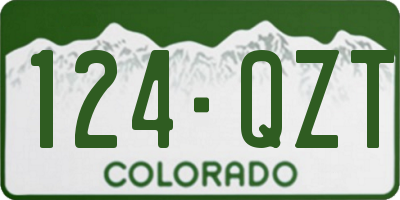 CO license plate 124QZT