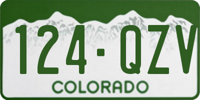 CO license plate 124QZV