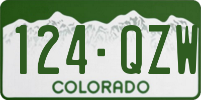 CO license plate 124QZW