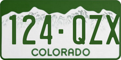 CO license plate 124QZX