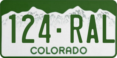 CO license plate 124RAL