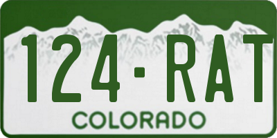 CO license plate 124RAT