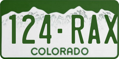 CO license plate 124RAX
