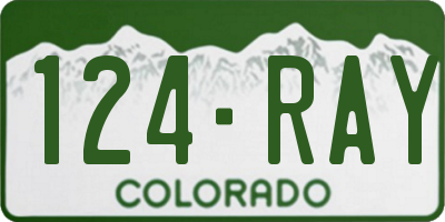 CO license plate 124RAY