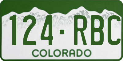 CO license plate 124RBC