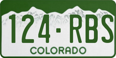 CO license plate 124RBS