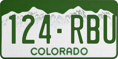 CO license plate 124RBU