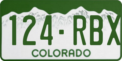CO license plate 124RBX